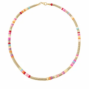 Summer Joy Heishi & Hematite Necklace