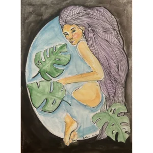 Monny Mixed Media Illustration Art Print