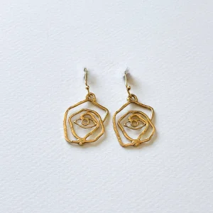 Rose Eye Earrings