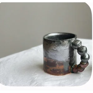 Handmade Beaded Mug Set of 2