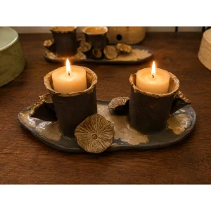 Toprak İzleri Handmade Stoneware Candle Holder