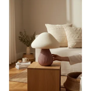 Mushroom Design Bej Decorative Table Lamp