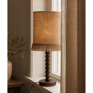 Terra Lumi Walnut Jute Abajur