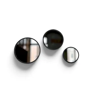 Orbit Siyah 3-Piece Mirror Set