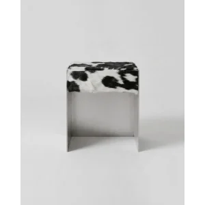 Scobel Stainless Steel - Cowhide Puff / Stool