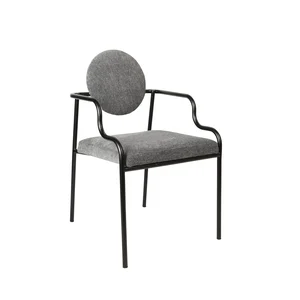 Luna Siyah Metal Dining Chair