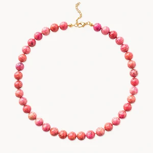 Akali Pink Jasper Handmade Necklace