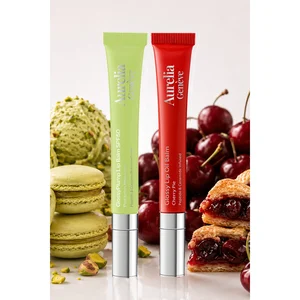 Güneşten Koruyucu & Dolgunlaştırıcı, Nemlendirici Etkili İkili Lip Balm Seti ( Kiraz Kırmızı & Altın Işıltılı Şeffaf)