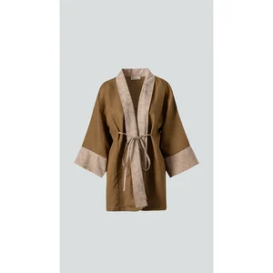 Linen Khaki Kimono