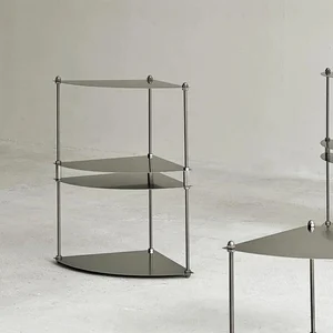 Minimal Corner Stainless Steel Shelf Unit
