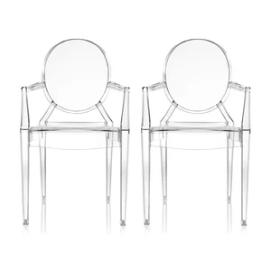 Louis Ghost Transparent Chair Set of 2