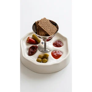 Stoneware Çiçek Sunum Tabağı