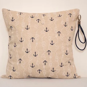 Beige Tiny Anchor Cushion