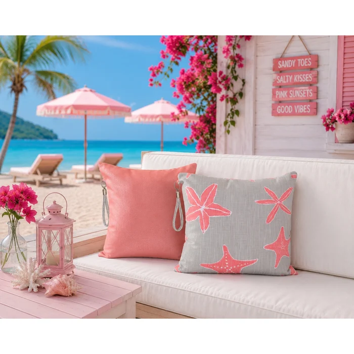 Pink Sea Shell Cushion - 2