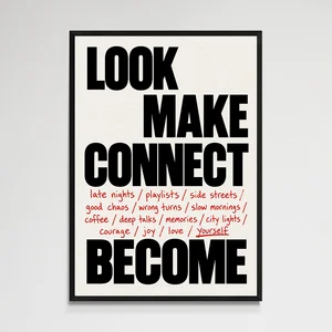 Connect Black Framed Wall Art