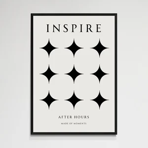 Inspire Black Framed Table Art Print