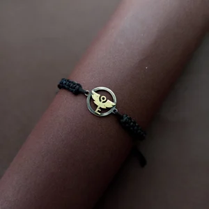 925 Sterling Silver Harry Potter Symbol Unisex Braided Bracelet