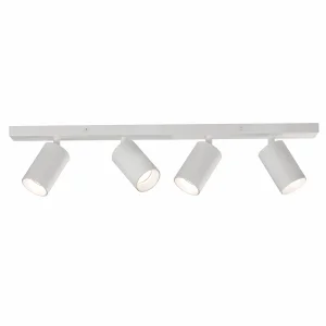 Gina Textured White 4-light Adjustable Ceiling And Wall Spot Light