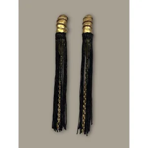 Signature Black Tassel Earrings