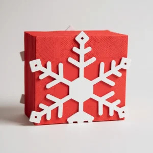 Snowflake Beyaz Metal Peçetelik - 1