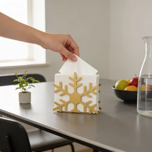 Snowflake Gold Metal Peçetelik - 3
