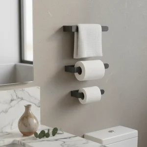 Linea Antrasit Gri 3'lü Banyo Aksesuar Seti - 2