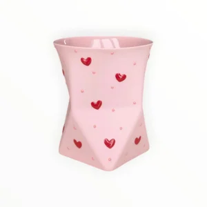 Cubic Love Bombing Kırmızı-Pembe Limoges Porselen Bardak