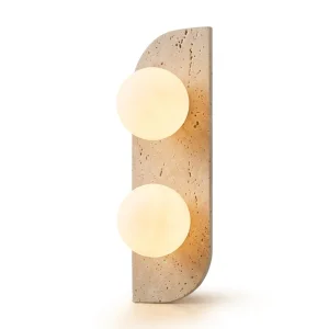 Caldera Travertine 2-Light Wall Sconce