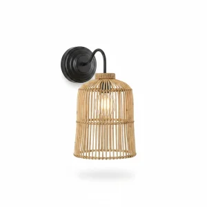 Handmade Natural Rattan Wall Lamp