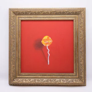 Lollipop Original Oil Painting Red