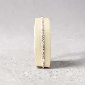 14K Gold Row Stone Unisex Bracelet