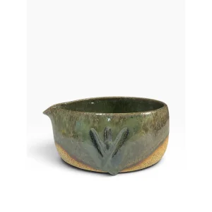 Mebuki Sprouting Handmade Stoneware Matcha Bowl