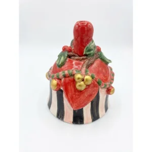Handmade Christmas Themed Decorative Ceramic Bell Object