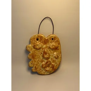 Handmade Ceramic Speckled Wall Mask