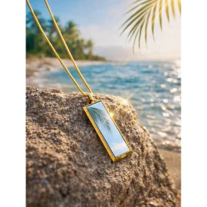 925 Sterling Silver Reflect Oxidized Mirror Necklace