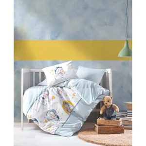 Bear Blue Cotton Baby Duvet Cover Set