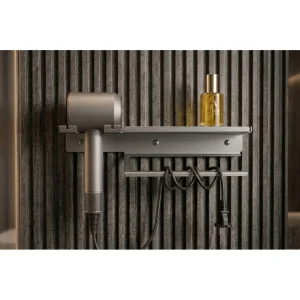Hamton Linea Triofix 35 - Hair Dryer Holder Shelf And Towel Holder - 1