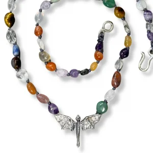 Dragon 925 Sterling Silver Natural Stone Necklace