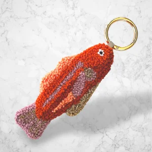 Lucky Sardine Punch Nakışlı Çanta Aksesuarı & Anahtarlık