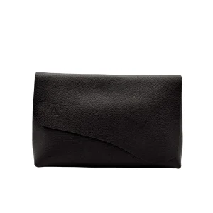 Gaia Noire Leather Clutch Bag