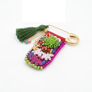 Multi Beadwork Brooch