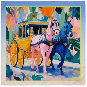 Enchanted Carriage Silk Scarf