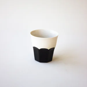 Familya Lal Beyaz-Siyah Porcelain Cup