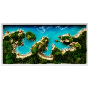 Aegean Coasts Moss Epoxy Painting
