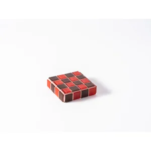 Crystal Mosaic Red Burgundy Coaster