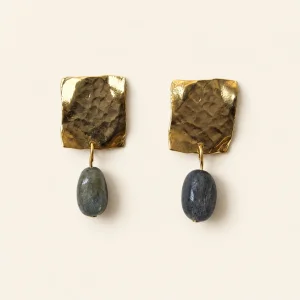 Stone Natural Stone Gold Plated Earrings