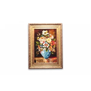 Kerman Hand-Woven Silk Rug Painting No:1