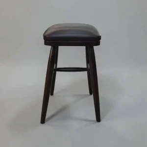 Döşemeli Ahşap Ayaklı Kare Tabure