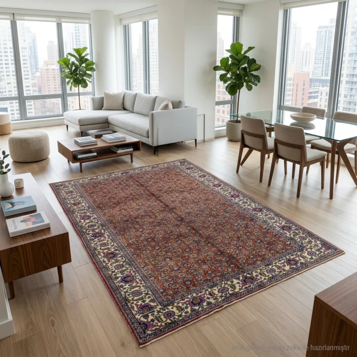 Mihra Decorative Red Kayseri Rug - 3