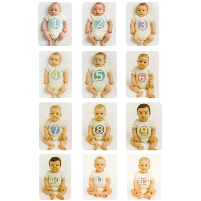 Bee Berry Kids Organik Gots Sertifkalı 12'li Unısex Bebek Body - 6